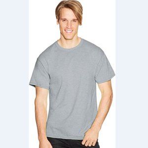Hanes Men's Ecosmart T-Shirt (Pack of 4), Light Steel, Small